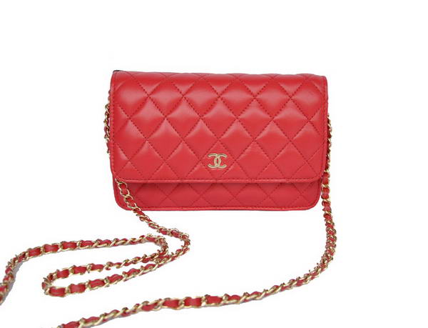 New Color Chanel A33814 Red Sheepskin Leather Flap Bag Gold New Color Chanel A33814 Red Sheepskin Leather Flap Bag Gold