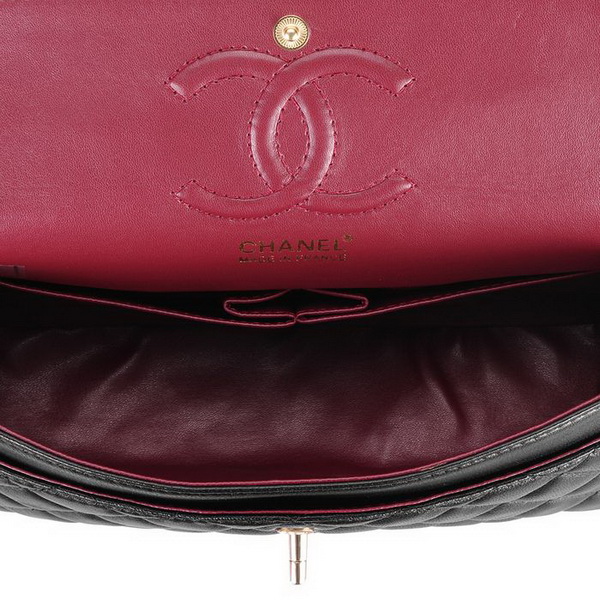 Chanel 2.55 Classic Series Flap Bag 1112 Black Leather Golden Hardware Chanel 2.55 Classic Series Flap Bag 1112 Black Leather Golden Hardware