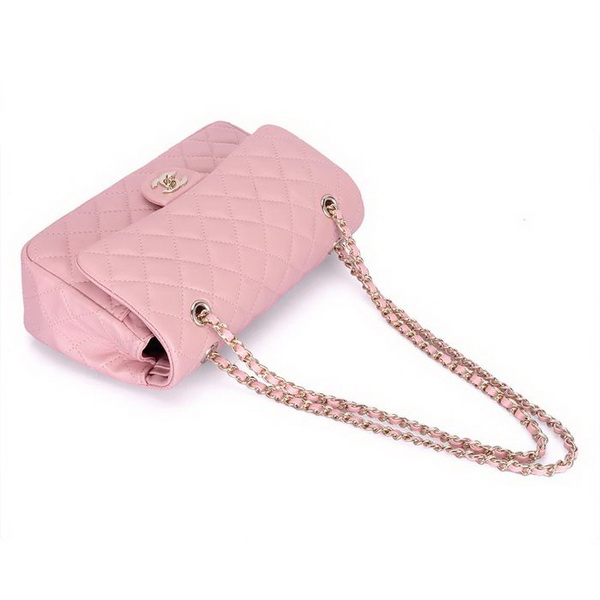 Chanel 2.55 Classic Series Flap Bag Pink Leather 1112 Chanel 2.55 Classic Series Flap Bag Pink Leather 1112
