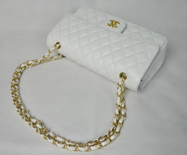 Chanel 2.55 Quilted Flap Bag 1112 White with Gold Hardware Chanel 2.55 Quilted Flap Bag 1112 White with Gold Hardware