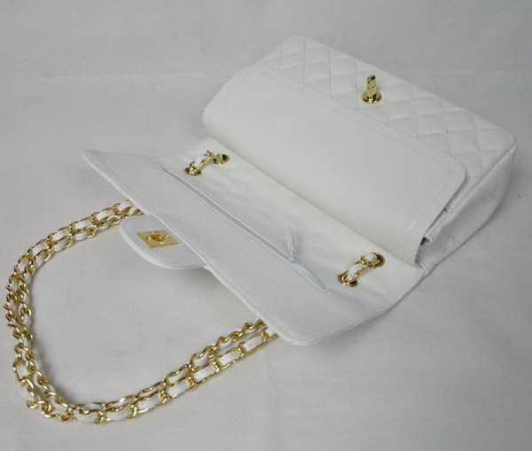 Chanel 2.55 Quilted Flap Bag 1112 White with Gold Hardware Chanel 2.55 Quilted Flap Bag 1112 White with Gold Hardware