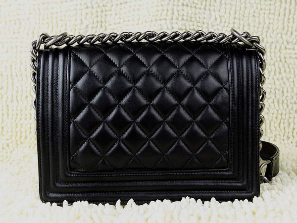 Hot Style Chanel A67025 Le Boy Flap Shoulder Bag In Black Sheepskin Leather Hot Style Chanel A67025 Le Boy Flap Shoulder Bag In Black Sheepskin Leather