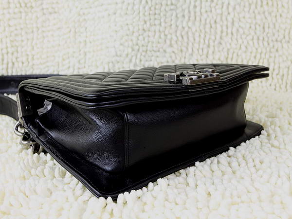 Hot Style Chanel A67025 Le Boy Flap Shoulder Bag In Black Sheepskin Leather Hot Style Chanel A67025 Le Boy Flap Shoulder Bag In Black Sheepskin Leather