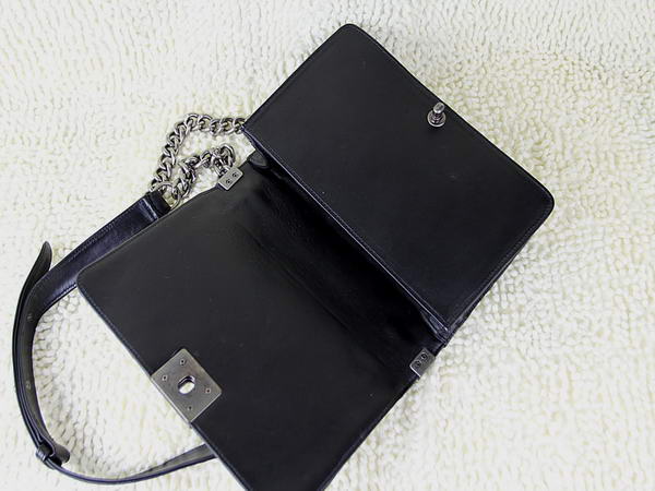 Hot Style Chanel A67025 Le Boy Flap Shoulder Bag In Black Sheepskin Leather Hot Style Chanel A67025 Le Boy Flap Shoulder Bag In Black Sheepskin Leather