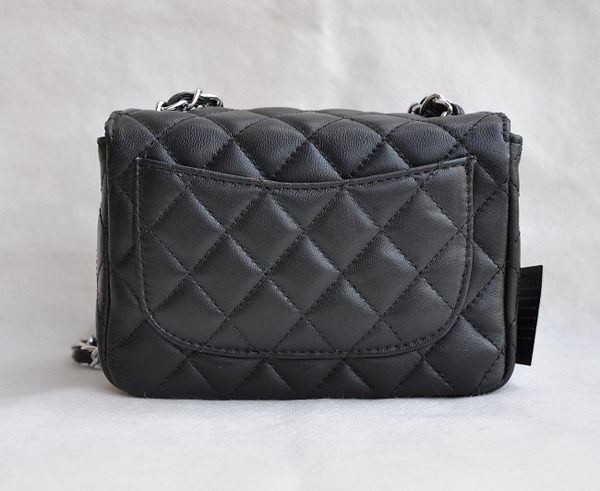 Chanel Classic Black Lambskin Silver Chain Quilted Flap Bag 1115 Chanel Classic Black Lambskin Silver Chain Quilted Flap Bag 1115