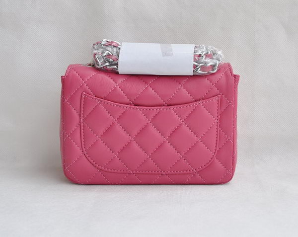 Chanel Classic Plum Red Lambskin Silver Chain Quilted Flap Bag 1115 Chanel Classic Plum Red Lambskin Silver Chain Quilted Flap Bag 1115