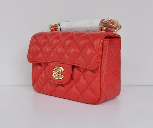 Chanel Classic Red Lambskin Golden Chain Quilted Flap Bag 1115 Chanel Classic Red Lambskin Golden Chain Quilted Flap Bag 1115