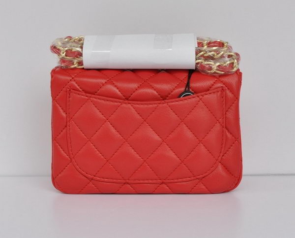 Chanel Classic Red Lambskin Golden Chain Quilted Flap Bag 1115 Chanel Classic Red Lambskin Golden Chain Quilted Flap Bag 1115