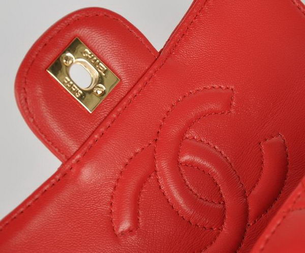 Chanel Classic Red Lambskin Golden Chain Quilted Flap Bag 1115 Chanel Classic Red Lambskin Golden Chain Quilted Flap Bag 1115