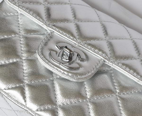 Cheap Chanel Classic mini Flap Bag 1115 Light Silver Sheepskin Silver Hardware Cheap Chanel Classic mini Flap Bag 1115 Light Silver Sheepskin Silver Hardware