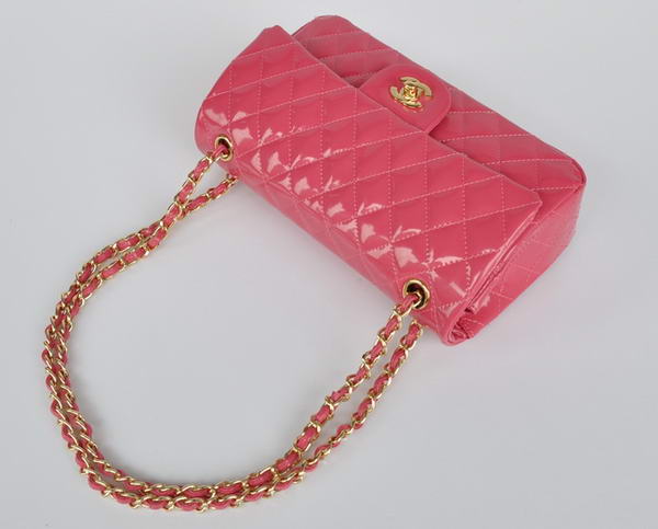 Cheap Chanel 2.55 Series Flap Bag 1112 Peach Patent Leather Golden Hardware Cheap Chanel 2.55 Series Flap Bag 1112 Peach Patent Leather Golden Hardware