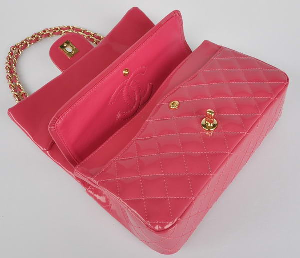 Cheap Chanel 2.55 Series Flap Bag 1112 Peach Patent Leather Golden Hardware Cheap Chanel 2.55 Series Flap Bag 1112 Peach Patent Leather Golden Hardware