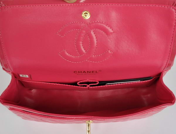 Cheap Chanel 2.55 Series Flap Bag 1112 Peach Patent Leather Golden Hardware Cheap Chanel 2.55 Series Flap Bag 1112 Peach Patent Leather Golden Hardware