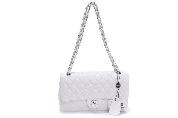 Cheap Chanel 2.55 Series Flap Bag 1112 White Patent Leather Silver Hardware Cheap Chanel 2.55 Series Flap Bag 1112 White Patent Leather Silver Hardware