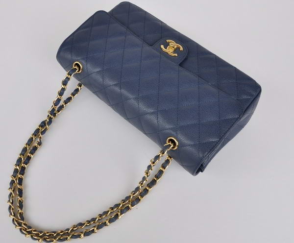 Cheap Chanel 2.55 Series Flap Bag 1113 Blue Leather Golden Hardware Cheap Chanel 2.55 Series Flap Bag 1113 Blue Leather Golden Hardware