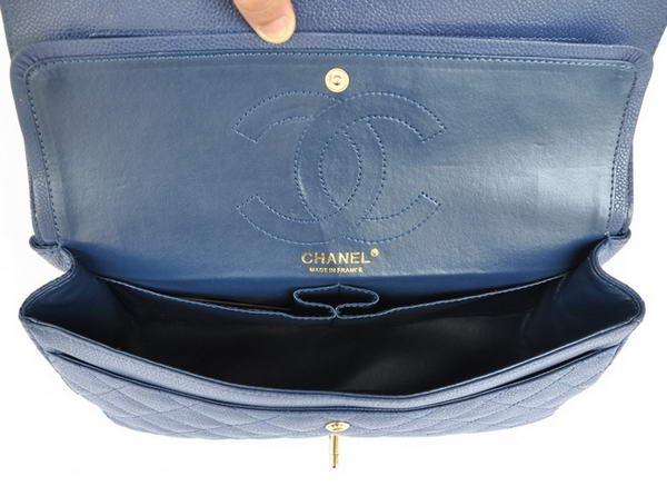 Cheap Chanel 2.55 Series Flap Bag 1113 Blue Leather Golden Hardware Cheap Chanel 2.55 Series Flap Bag 1113 Blue Leather Golden Hardware