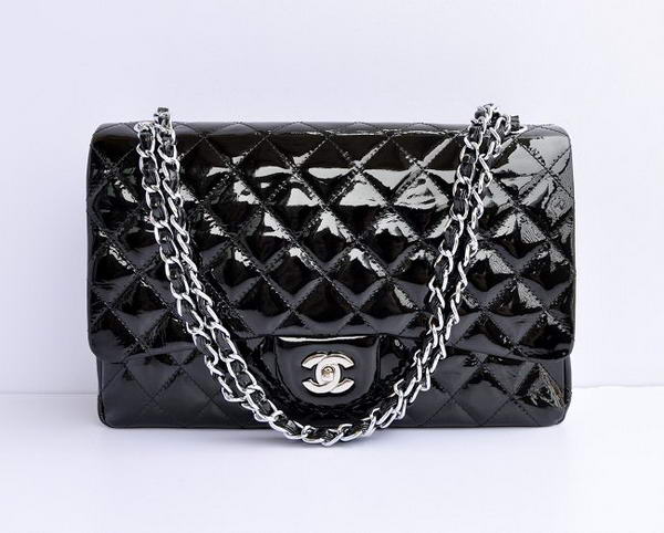 Cheap Chanel Jumbo 2.55 Series Flap Bag A47600 Black Silver Cheap Chanel Jumbo 2.55 Series Flap Bag A47600 Black Silver