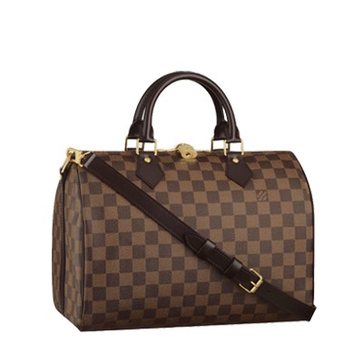Louis Vuitton Damier Ebene Canvas Speedy 30 With Shoulder Strap N41183 Louis Vuitton Damier Ebene Canvas Speedy 30 With Shoulder Strap N41183