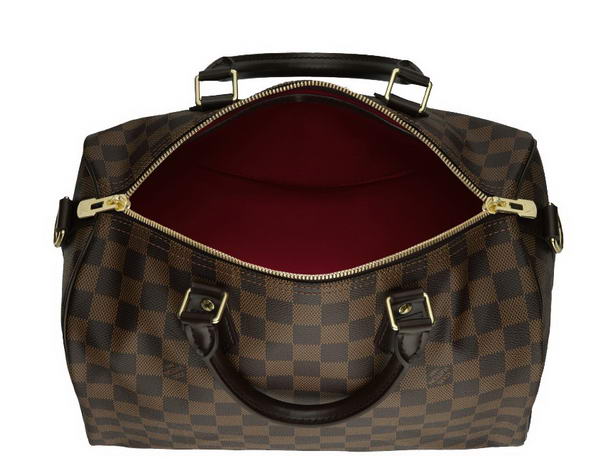 Louis Vuitton Damier Ebene Canvas Speedy 30 With Shoulder Strap N41183 Louis Vuitton Damier Ebene Canvas Speedy 30 With Shoulder Strap N41183