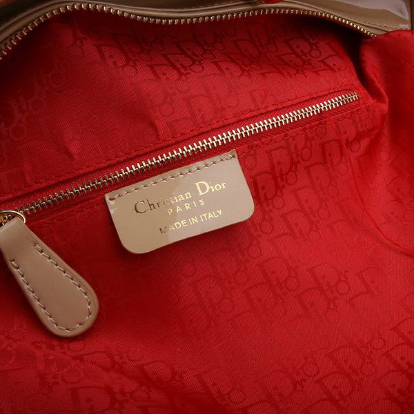 Dior Tote Bags Patent Leather Apricot 44561 Dior Tote Bags Patent Leather Apricot 44561