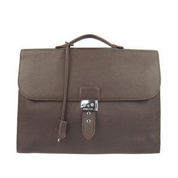 Hermes Sac Depeche 38cm Briefcase Clemence Brown Hermes Sac Depeche 38cm Briefcase Clemence Brown