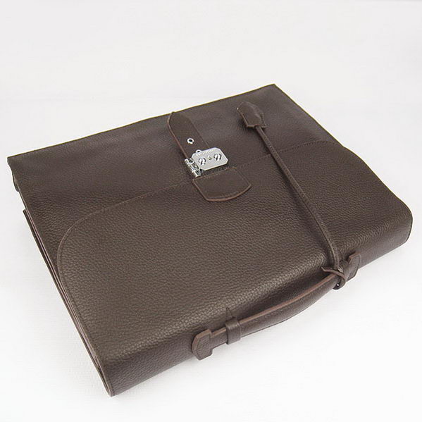 Hermes Sac Depeche 38cm Briefcase Clemence Brown Hermes Sac Depeche 38cm Briefcase Clemence Brown