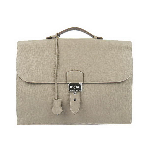 Hermes Sac Depeche 38cm Briefcase Clemence Grey Hermes Sac Depeche 38cm Briefcase Clemence Grey