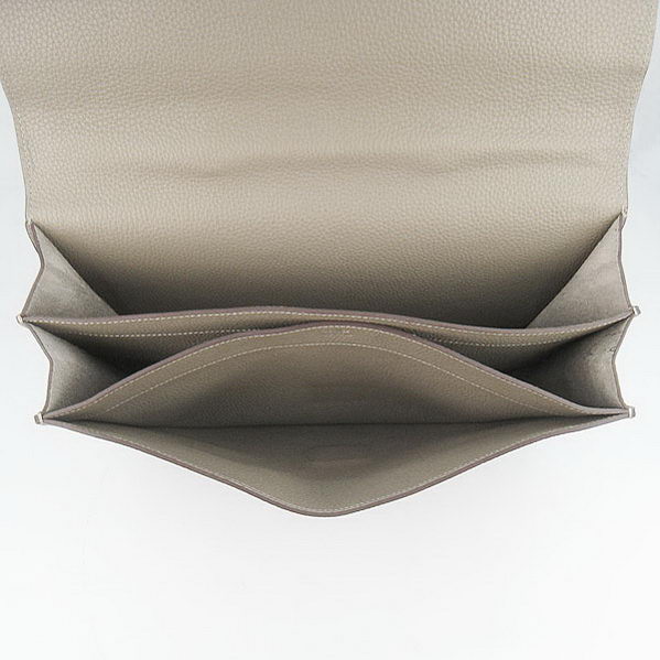 Hermes Sac Depeche 38cm Briefcase Clemence Grey Hermes Sac Depeche 38cm Briefcase Clemence Grey