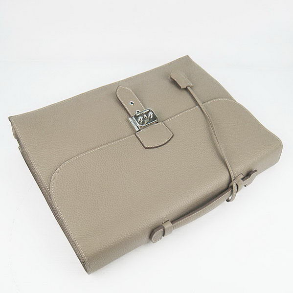 Hermes Sac Depeche 38cm Briefcase Clemence Grey Hermes Sac Depeche 38cm Briefcase Clemence Grey