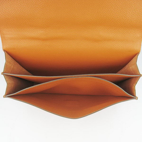 Hermes Sac Depeche 38cm Briefcase Clemence Orange Hermes Sac Depeche 38cm Briefcase Clemence Orange