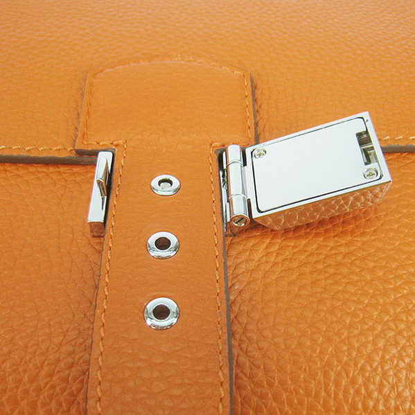 Hermes Sac Depeche 38cm Briefcase Clemence Orange Hermes Sac Depeche 38cm Briefcase Clemence Orange