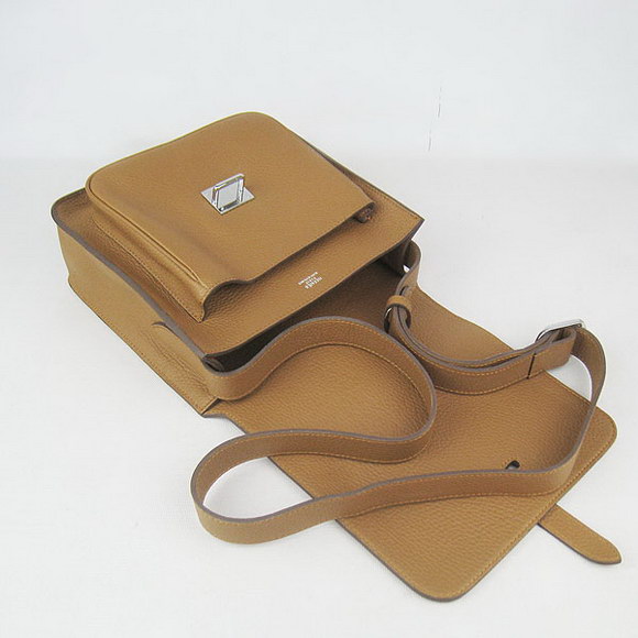 Hermes Light-Coffee Cow Leather Messenger Bags H2811 Hermes Light-Coffee Cow Leather Messenger Bags H2811