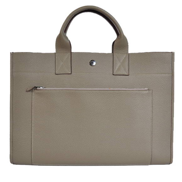 Hermes Briefcase 40CM Clemence Leather Bag Grey Hermes Briefcase 40CM Clemence Leather Bag Grey