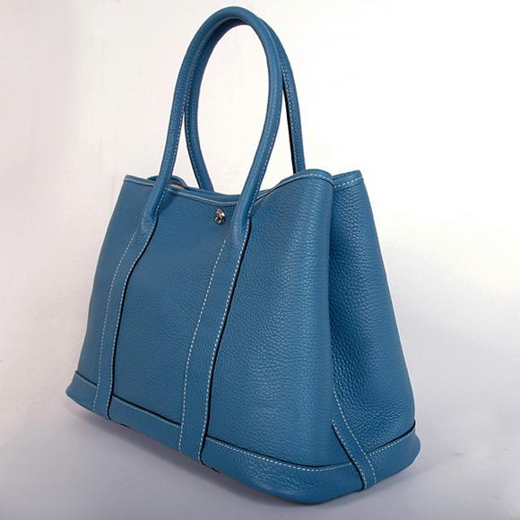 Hermes Garden Party 36CM Bag Clemence Blue Hermes Garden Party 36CM Bag Clemence Blue