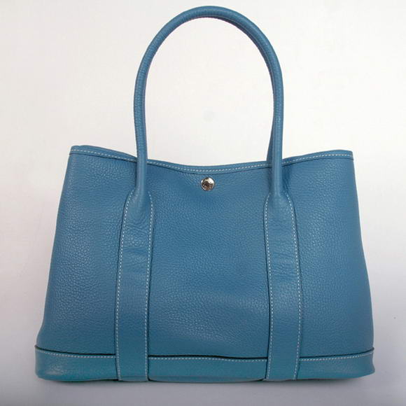 Hermes Garden Party 36CM Bag Clemence Blue Hermes Garden Party 36CM Bag Clemence Blue