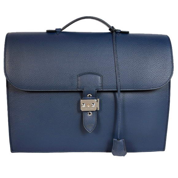 Hermes Sac Depeche 38cm Briefcase Clemence Dark Blue Hermes Sac Depeche 38cm Briefcase Clemence Dark Blue