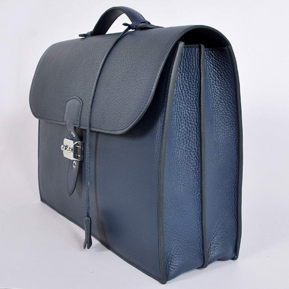 Hermes Sac Depeche 38cm Briefcase Clemence Dark Blue Hermes Sac Depeche 38cm Briefcase Clemence Dark Blue