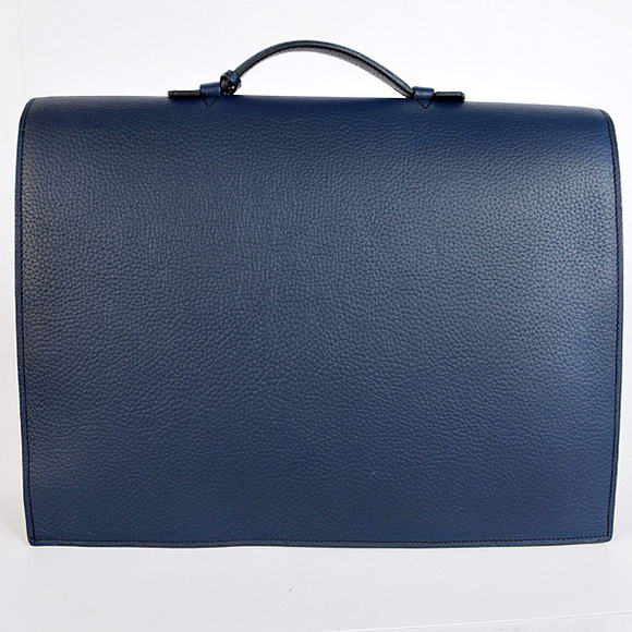Hermes Sac Depeche 38cm Briefcase Clemence Dark Blue Hermes Sac Depeche 38cm Briefcase Clemence Dark Blue