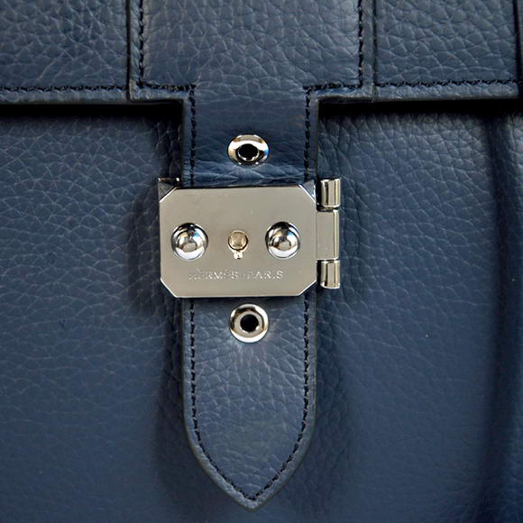 Hermes Sac Depeche 38cm Briefcase Clemence Dark Blue Hermes Sac Depeche 38cm Briefcase Clemence Dark Blue
