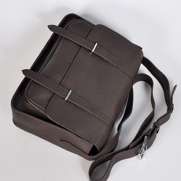 Hermes Steve 32CM Mens Bag Clemence Brown Hermes Steve 32CM Mens Bag Clemence Brown