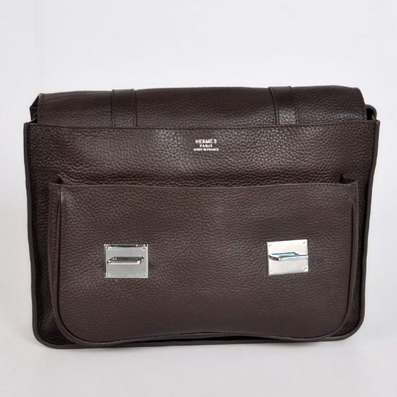 Hermes Steve 32CM Mens Bag Clemence Brown Hermes Steve 32CM Mens Bag Clemence Brown