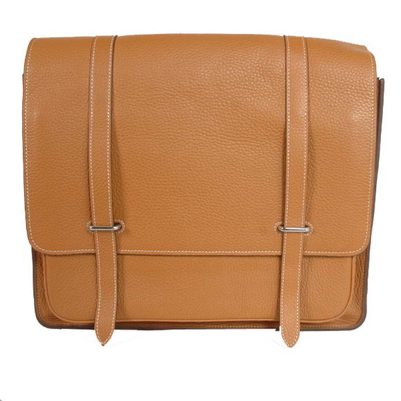 Hermes Steve 35CM Messenger Bag Clemence Leather Camel Hermes Steve 35CM Messenger Bag Clemence Leather Camel