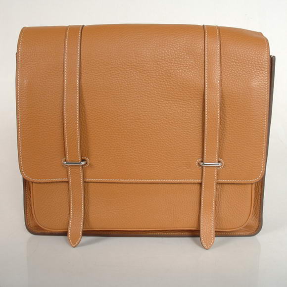 Hermes Steve 35CM Messenger Bag Clemence Leather Camel Hermes Steve 35CM Messenger Bag Clemence Leather Camel