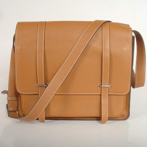 Hermes Steve 35CM Messenger Bag Clemence Leather Camel Hermes Steve 35CM Messenger Bag Clemence Leather Camel