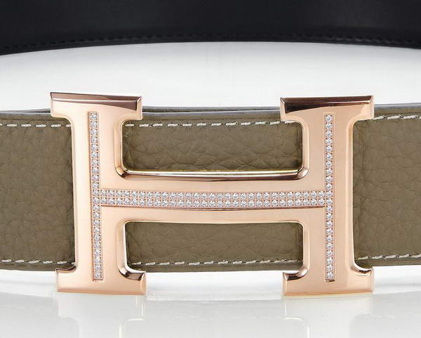 Hermes Belts Original Leather Diamond Everose Khaki Hermes Belts Original Leather Diamond Everose Khaki