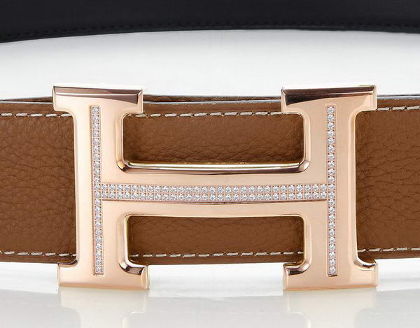 Hermes Belts Original Leather Diamond Everose Ochre Hermes Belts Original Leather Diamond Everose Ochre