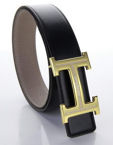 Hermes Belts Original Leather Diamond Golden Grey Hermes Belts Original Leather Diamond Golden Grey