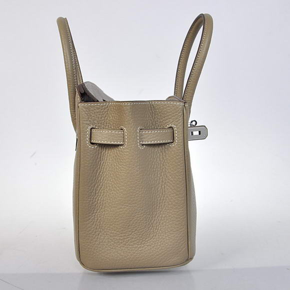 Hermes Birkin 25CM Tote Bags Togo Leather Dark Grey Silver