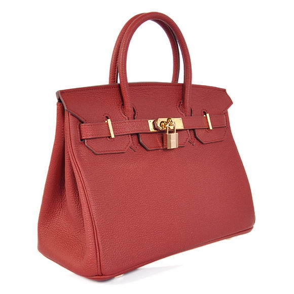 Hermes Birkin 30CM Tote Bags Bordeaux Smooth Leather Gold Hermes Birkin 30CM Tote Bags Bordeaux Smooth Leather Gold