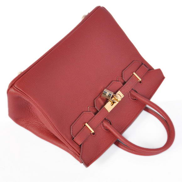 Hermes Birkin 30CM Tote Bags Bordeaux Smooth Leather Gold Hermes Birkin 30CM Tote Bags Bordeaux Smooth Leather Gold